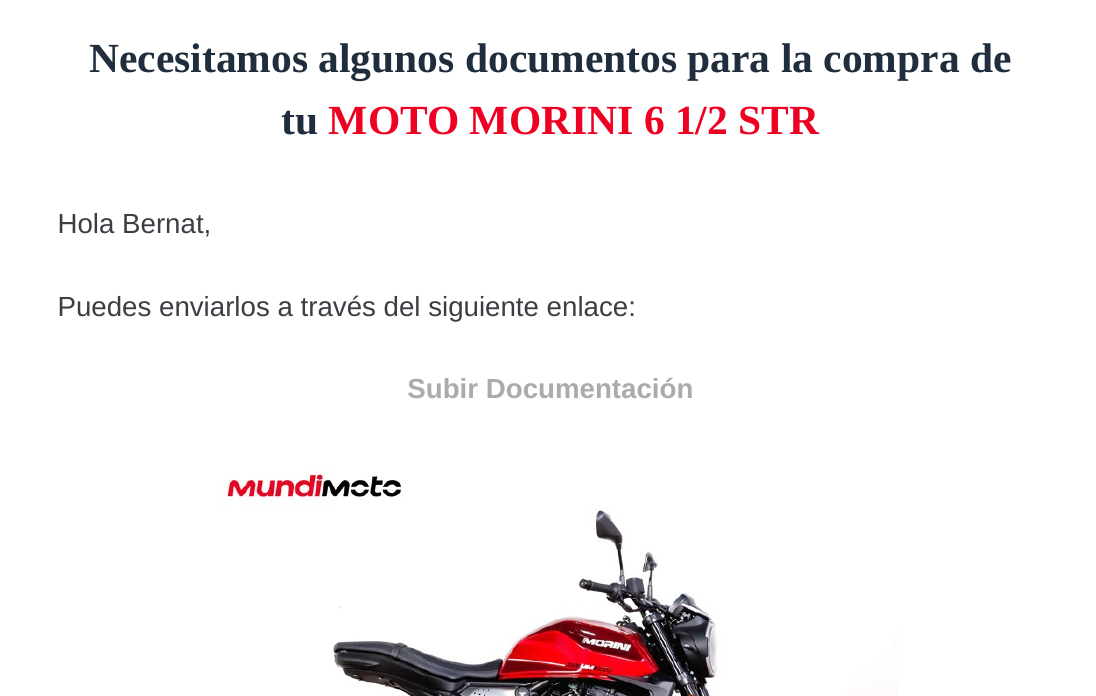 Solicitud de documentación